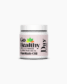 A white jar of Go Healthy Dope Skin Day Cream with Full Spectrum CBD Oil and Baobab Oil is shown. The label is pale pink with black text and a multi-colored leaf logo.