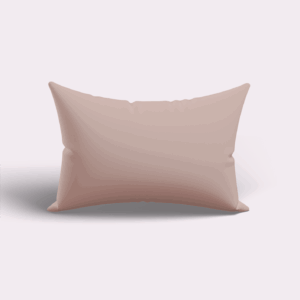 A blush pink satin pillow, likely from the Dear Deer Satin Pillow brand.