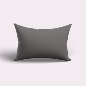 A grey satin pillow, likely from the Dear Deer Satin Pillow brand.